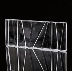 China 7x7 8 X 8 Crystal Glass Block Bathroom Wall Clear Gentle Wavy Glass Block for sale