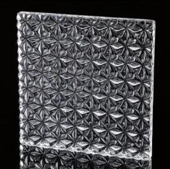 Chine Diamond Patterned Glass Brick Panels Block Wall Exterior Partition Hanging Art Fused Outside à vendre