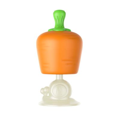 China Carrot Shape Infant Teething Toys Skin Like silicone Soothing For 0 - 6 Months for sale