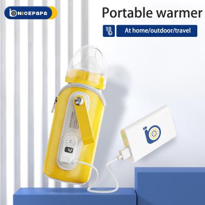 China Straight Electric Portable Baby Bottle Warmer Five Speed LCD Display For Travel for sale