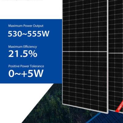 Chine Pleins panneaux solaires transparents solaires noirs de Ja 550w 530W 555W pour des serres chaudes à vendre