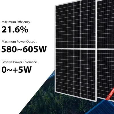 China módulo solar preto completo solar dos painéis 590W 595W 600W 605W de 580W 585W Ja mono com CE à venda