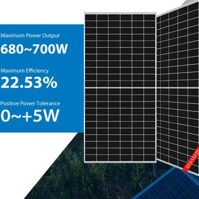 China 680W Huasun Solar Panels 685W 695W 700W 132 Cells Bifacial Solar Panels On Roof for sale