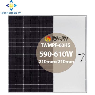 中国 TW太陽590W Monofacialの太陽電池パネル595Wの高い発電 販売のため