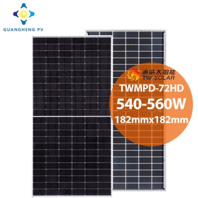 China TW Solar Panel P Type Solar Panel 560W 144 Half Cells for sale