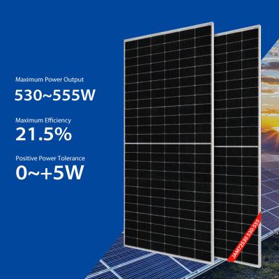 中国 JA Pvの屋根は530W 550W 555W Zonnepanelenの温室のための完全で黒い太陽電池の屋上にパネルをはめる 販売のため