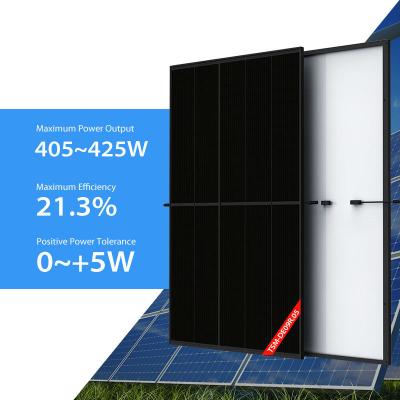 Chine utilisation à la maison 415W 420W de panneaux solaires de toit de 405W 410W de cellules supérieures de Trina Black Solar Panels Half à vendre