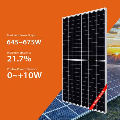 Chine le toit 650W a monté la moitié canadienne des panneaux solaires 655W 660W 675W a coupé les panneaux solaires à vendre