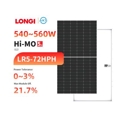 China Longi Monomacht-Sonnenkollektoren der Sonnenkollektor-Produktionsanlage-Halbzellen-540w 550w 555w 560w Sun eingestellt für Häuser zu verkaufen