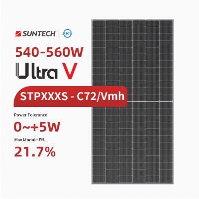 China Suntech Ultra V Half Cells Solar Photovoltaic Panels 540W 545W 550W 555W 560W for sale