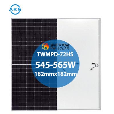 China High Reliability TW Solar Panels Monocrystalline Silicon Cell 144 545W 550W 555W 560W 565W for sale