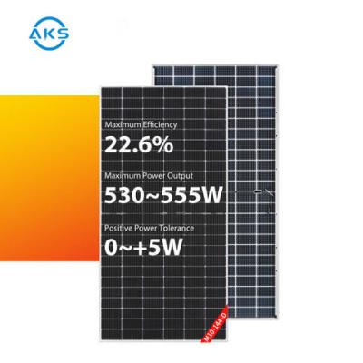 China 545w Tw Monocrystalline Solar Panel Kit 550w 555w Mono Half Cut Solar Panel for sale