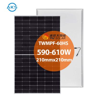 China 595W High Power TW Solar Panels 605W 610W 600W Monofacial Solar Panels Half Cell for sale