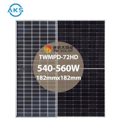 Китай панели солнечных батарей панели солнечных батарей 540W 545W 550W 555W 560W TW двойные стеклянные 144 полуячейки продается