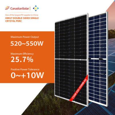 Chine piles solaires flexibles Bifacial solaires canadiennes de la couche mince des panneaux 545W 550W de 520W 525W à vendre