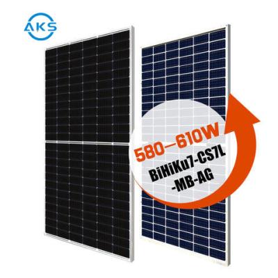 Chine le toit canadien du panneau solaire 605W 610W de 580W 585W a monté les panneaux solaires à vendre