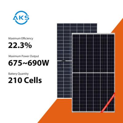 China solar canadiense 680W todo el mono Perc Bifacial Solar Panel picovoltio módulo negro de 685W 690W en venta