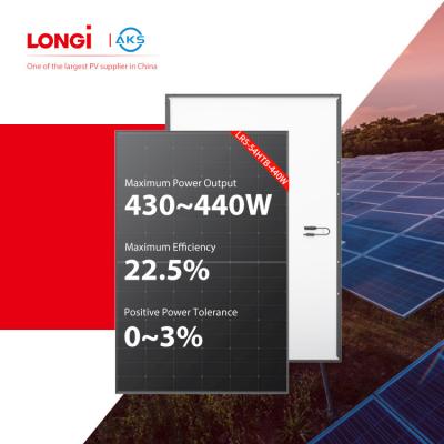 China Full Black Firma longi solar Longi Solar Panel Pv Solar Panels Half Cell 430w 435w 440 Watt Solar Paneli for sale