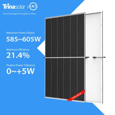 Chine 120 cellules Trina Solar Panel 585W-605W PERC Solar Panel Solar Power mono à vendre