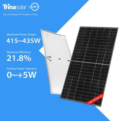 China Mono Facial Trina Solar Bifacial Modules 415w 420w 425w Photovoltaic Solar Panels for sale