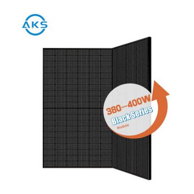 China Huasun Full Black Solar Panel Super Light 385w 395w Monocrystalline Solar Panel For House for sale
