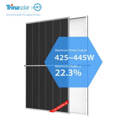 China Monov Polysonnenkollektor-schwarze Rahmen-Sonnenkollektoren 425W 430W 435W 440W 445W Inwarehouse zu verkaufen