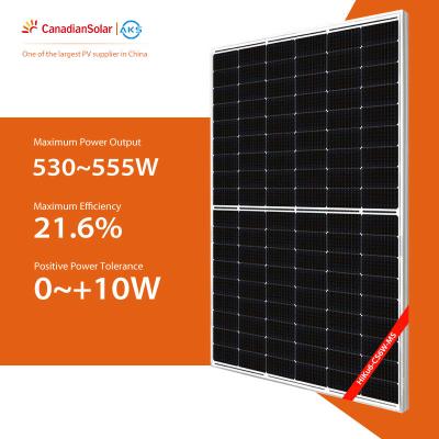Китай Канадской Monocrystalline 530W постриженное панелью солнечных батарей 535W 540W 545W 550W 555W продается