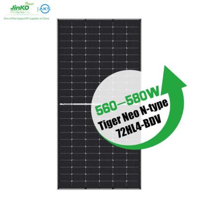 China Jinko Bifacial Solar Panels 560W 565W 570W 575W 580W N Type Solar Cell Hjt Commercial for sale