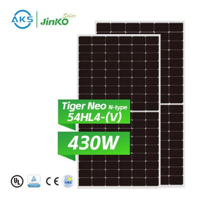 China Jinko Tiger Neo N-Type 54HL4-V 410W 415W 420W 425W 430W Jinko Solar PV Panels for sale