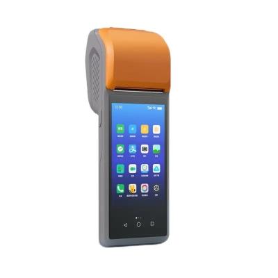 China 5.5'' HD Screen Android 11/4G Handheld POS Terminal 1 8G With Built-in 58mm Thermal Printer for sale