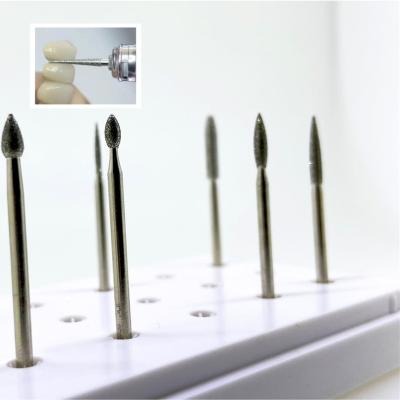China Class I Diamond Burs For Crown Preparation Silver / Chrome Customized for sale