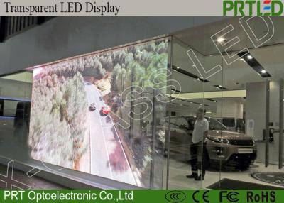 China Shop Mall Advertising Transparent Video Glass Screen LED P3.91 Hight Resolution for sale