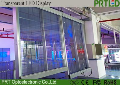China Outdoor P5 Glass Window LED Display Space Saving 1500nits With Slim Profile for sale