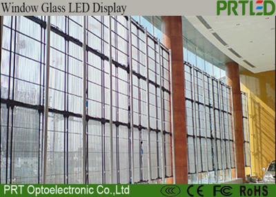 China P3.91 P7.81 Full Color Transparent LED Video Screen for window advertising for sale
