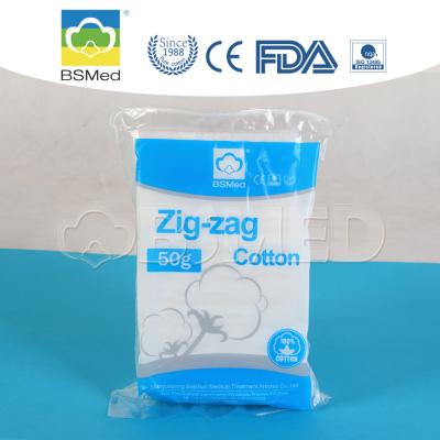 China Wound Dressing / Care Zig Zag Cotton White Color With Custom Design for sale
