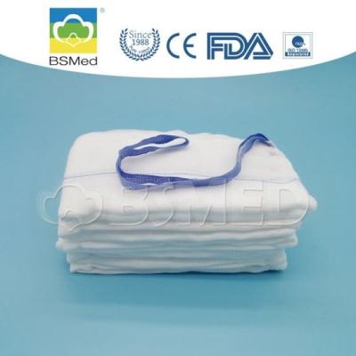 China White Color Medical Equipment Lap Sponges , 100% Cotton Surgical Lap Pads for sale