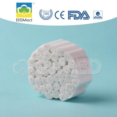 China Disposable Medical Surgical Dressing 100% Cotton Wool Hospital Supplies Fabric Absorbent Dental cotton roll for sale