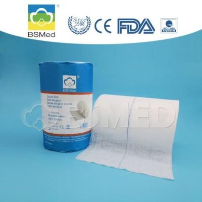 Cina Cotone bianco rotolato Gauze Bandage, garza d'imballaggio della ferita di tocco morbido in vendita