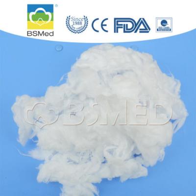 China Algodón cruda blanqueada médica inodora con longitud de la fibra de 13 - de 16m m en venta