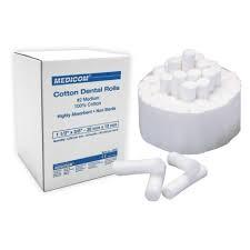 China Dental Equipments White Disposable Dental Consumables Material Dental Cotton Roll for sale