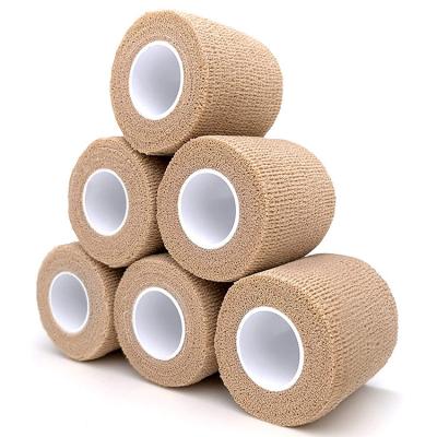 China Medical Cohesive Bandages Roll Self Adhesive Wound Dressing Non Woven Material for sale
