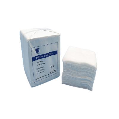 中国 FDAによって折られる端12plyの使い捨て可能なガーゼは10 x 10創傷包帯を拭く 販売のため
