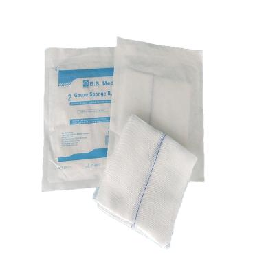 China Cotton Non Fold Edge Sterile Gauze Swabs 12 Threads Medical Gauze Pads for sale