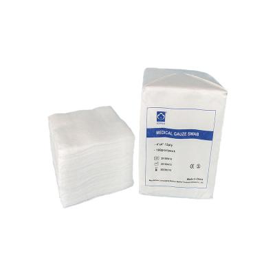 China Sterile Disposable 100% Cotton Gauze Swab Absorbent For Medical for sale