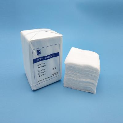 China 4 x 4 Medical Absorbent sterile Pad x ray detectable Cotton gauze swabs for sale