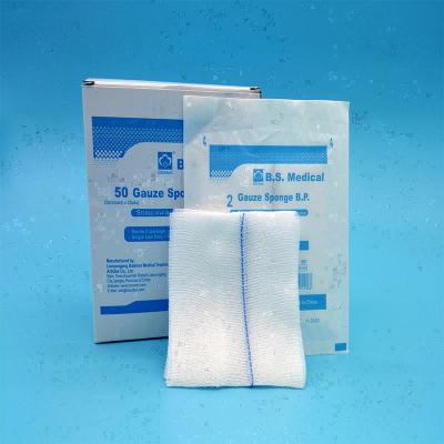 China Medical Gauze Wrap Wound Dressing 8Ply Cotton Absorbent Gauze Swabs 10 X 10 for sale