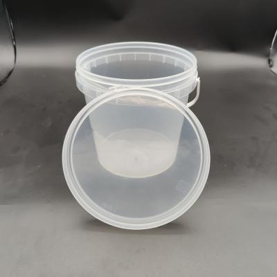 China Compression Resistance Transparent Plastic Bucket Clear Plastic Beach Bucket With Plastic Handle for sale