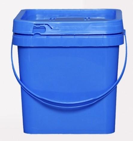 Quality Recyclable Stackable 10 Litre Square Plastic Bucket Leakproof for sale