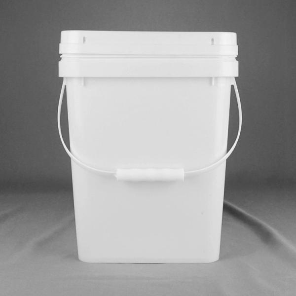 Quality Impact Resistance Square Plastic Bucket Food Grade With Snap On Lid for sale