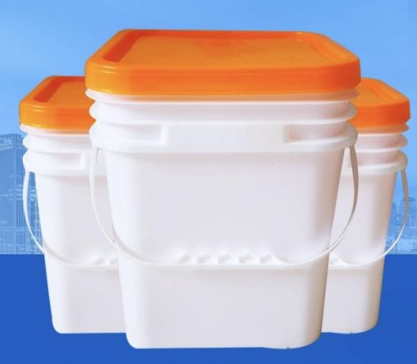 Quality Poly Line Bucket Food Storage Buckets Square Thermal Transfer Screen Printing for sale